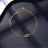 925 Silver Bracelet Grandmother Emerald Light Small Crowd Birthday Gift