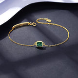 925 Silver Bracelet Grandmother Emerald Light Small Crowd Birthday Gift