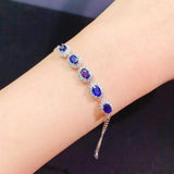 Natural Sapphire Bracelet Pigeon Blood Red Emerald