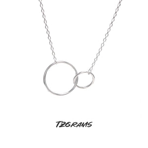 Geometric Circle Pendant Silver Necklace Smooth Fine Jewelry Gift