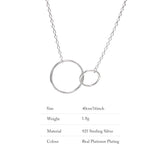 Geometric Circle Pendant Silver Necklace Smooth Fine Jewelry Gift