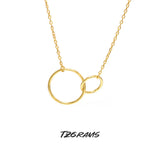 Geometric Circle Pendant Silver Necklace Smooth Fine Jewelry Gift
