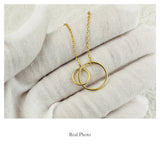 Geometric Circle Pendant Silver Necklace Smooth Fine Jewelry Gift