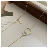 Geometric Circle Pendant Silver Necklace Smooth Fine Jewelry Gift