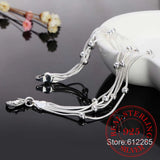 925 Silver Bracelet Five Line Beads Ball Bangle for Women