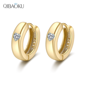 925 Silver Purple Zircon Earrings for Women