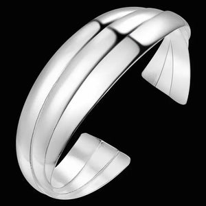 925 Silver Triple Pieces Bangle Bracelet