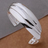 925 Silver Triple Pieces Bangle Bracelet