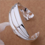 925 Silver Triple Pieces Bangle Bracelet
