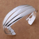 925 Silver Triple Pieces Bangle Bracelet