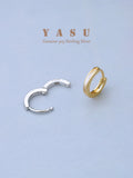 925 Silver Small Hoop Earrings Shell Hoops 14K Plated Jewelry