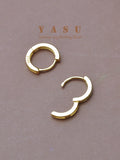 925 Silver Small Hoop Earrings Shell Hoops 14K Plated Jewelry