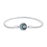 High Silver Snake Chain Bracelet for European Charm Women's Jewelry
