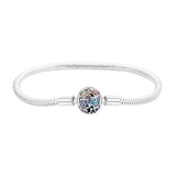 High Silver Snake Chain Bracelet for European Charm Women's Jewelry