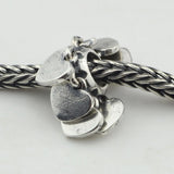 Loving Heart Sterling Silver Spacer Beads for European Troll Bracelet