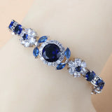 925 Mark Charm Female Bracelet Bangle CZ Wedding Jewelry