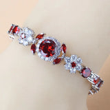 925 Mark Charm Female Bracelet Bangle CZ Wedding Jewelry