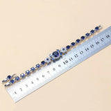 925 Mark Charm Female Bracelet Bangle CZ Wedding Jewelry