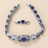 925 Mark Charm Female Bracelet Bangle CZ Wedding Jewelry