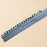 Mark Green Emerald Charm Bracelet Bangle Wedding Bridal Jewelry