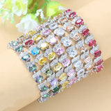 Mark Green Emerald Charm Bracelet Bangle Wedding Bridal Jewelry