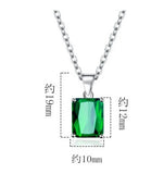 925 Moissanite Pendant 1Ct D Created Emerald Cut Diamond Necklaces
