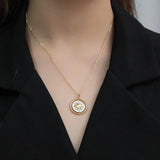 Moon Shape 925 Silver Pendant Necklace Vintage Geometric Plate De Ley Jewelry