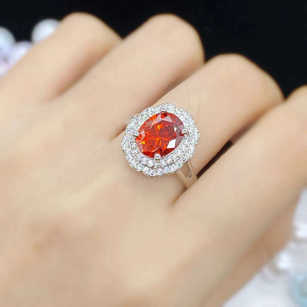 High-end Zircon Adjustable Ring for Women Jewelry Gift