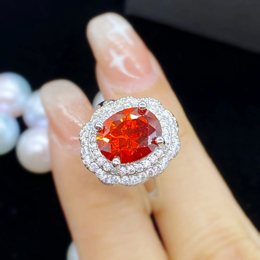 High-end Zircon Adjustable Ring for Women Jewelry Gift