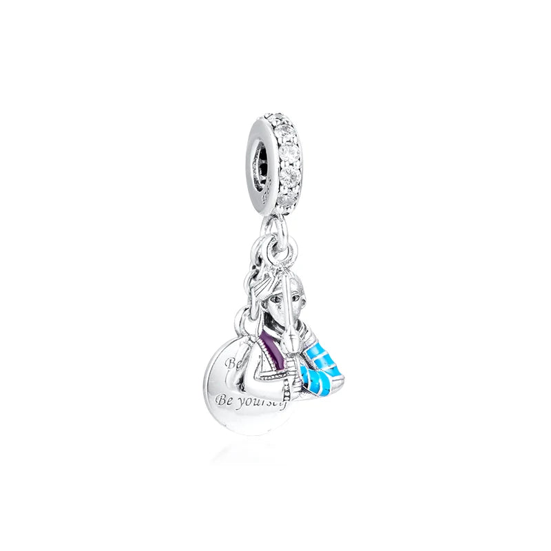 925 Halloween Chile Dangle Charm Silver Bracelet