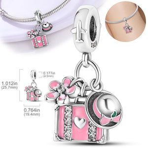 925 Silver Travel Camera Earphone Charms For Women Jewelry Making