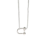 925 Silver Double U-shaped Chain Necklace for Women