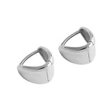 925 Silver Hoop Earrings Womens Geometric Triangle Large Jewelry