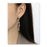 925 Silver Spiral Stud Earring Women Asymmetry Minimalist Gift Jewelry