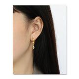 925 Silver Spiral Stud Earring Women Asymmetry Minimalist Gift Jewelry