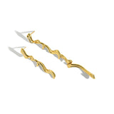 925 Silver Spiral Stud Earring Women Asymmetry Minimalist Gift Jewelry