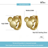 925 Real Silver Mouse Earrings for Women