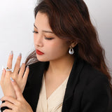 925 Real Silver Abalone Shell Retro Earrings Jewelry For Women