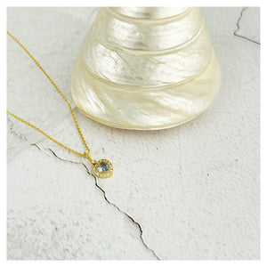 925 Silver Aquamarine Heart Necklace Personalized Jewelry Gift