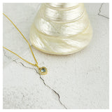 925 Silver Aquamarine Heart Necklace Personalized Jewelry Gift