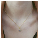 925 Silver Aquamarine Heart Necklace Personalized Jewelry Gift