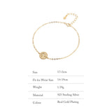 925 Silver Bracelet Women 24k Plating Delicate Star Compass Jewelry