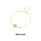 925 Silver Bracelet Women 24k Plating Delicate Star Compass Jewelry
