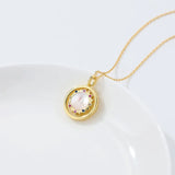 925 Real Silver Double-sided Pattern Necklace with Eight Stars Charm