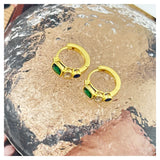 925 Silver Emerald Earrings - Delicate Unique Jewelry