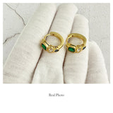 925 Silver Emerald Earrings - Delicate Unique Jewelry