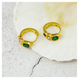925 Silver Emerald Earrings - Delicate Unique Jewelry