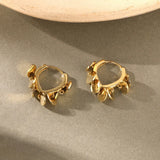 925 Real Silver Exaggerated Vintage Earrings Sequin Geometric Glossy