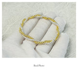 925 Real Silver Bracelet with Elastic Rope - Fine Jewelry Gift
