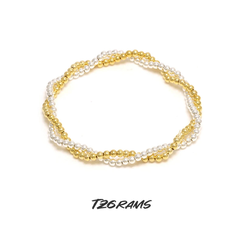 925 Real Silver Bracelet with Elastic Rope - Fine Jewelry Gift